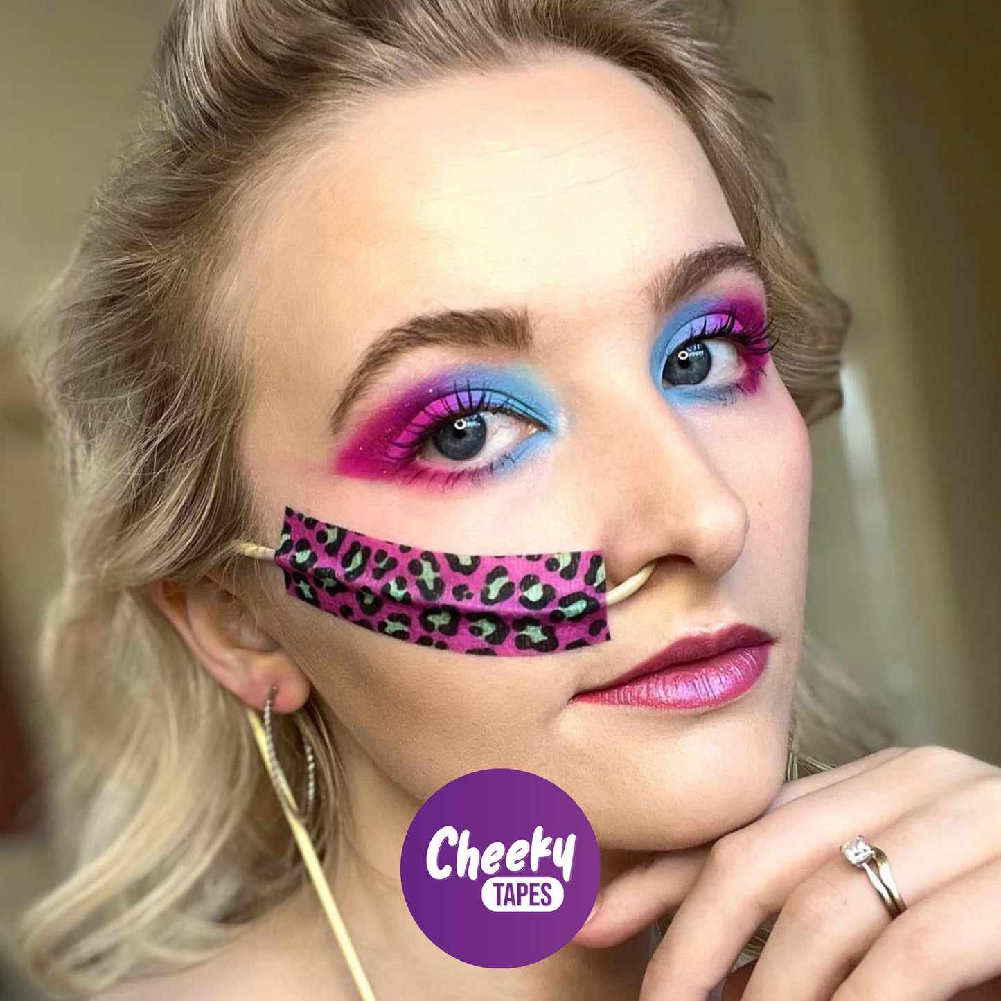 Pink & Green Leopard Print Tape image 2