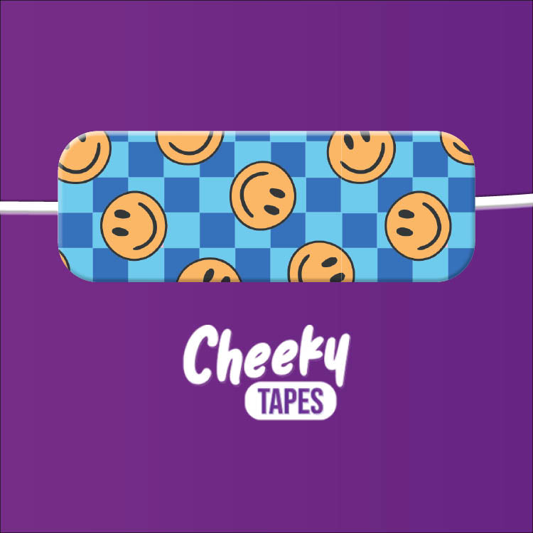 Blue Check Smiles Tape image 1