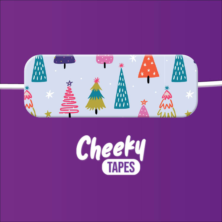 Colourful Christmas Trees Tape image 1