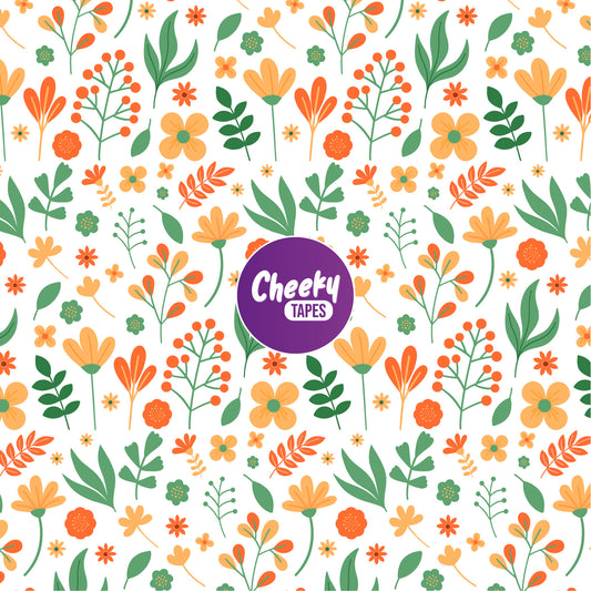 Orange Flowers Tape image 0