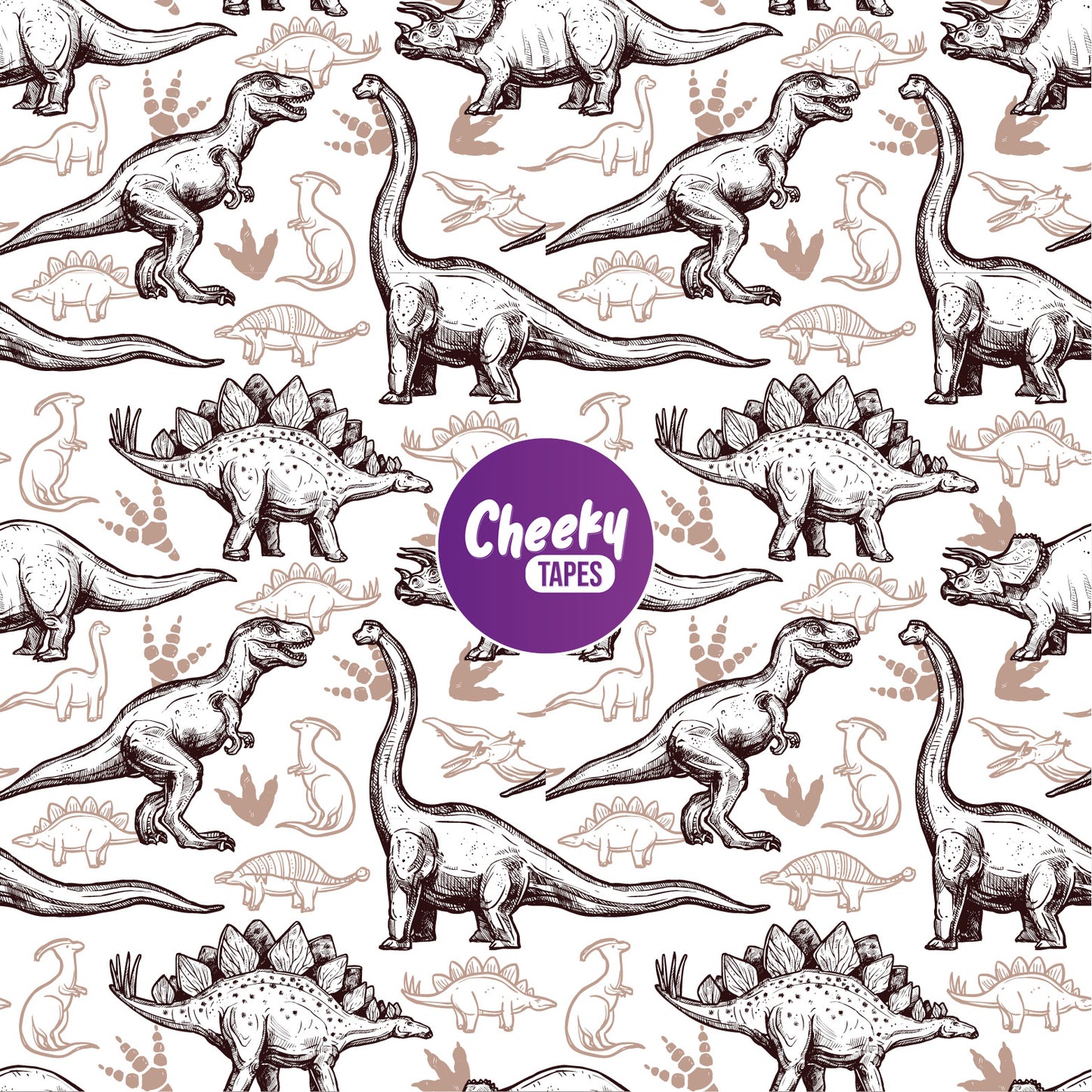 Neutral Dinosaurs Tape image 0