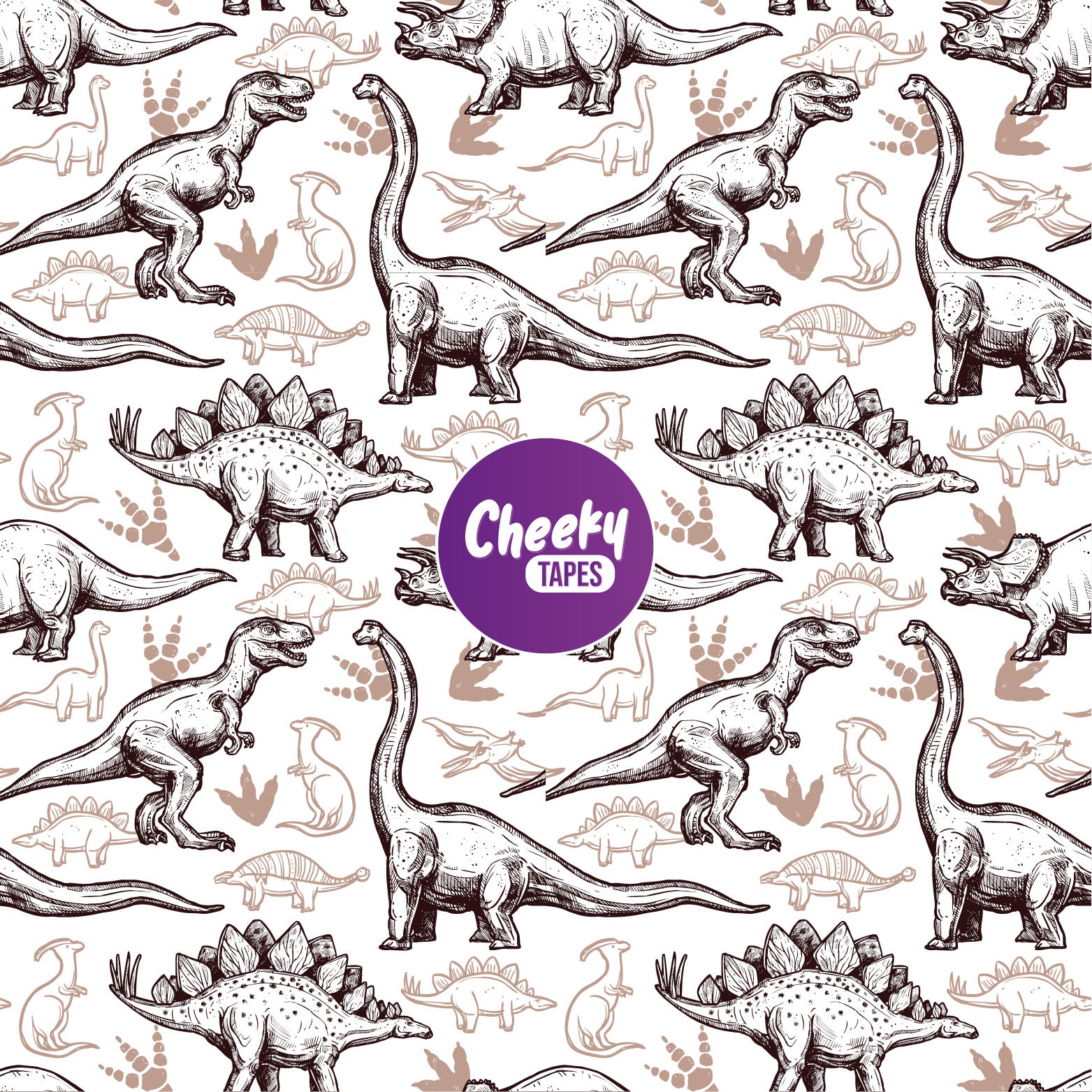 Neutral Dinosaurs Tape image 0