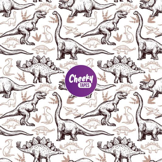 Neutral Dinosaurs Tape image 0