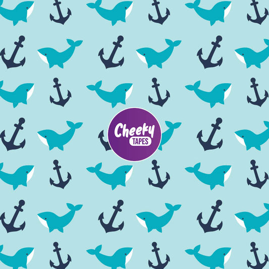 Whales & Anchors Tape image 0