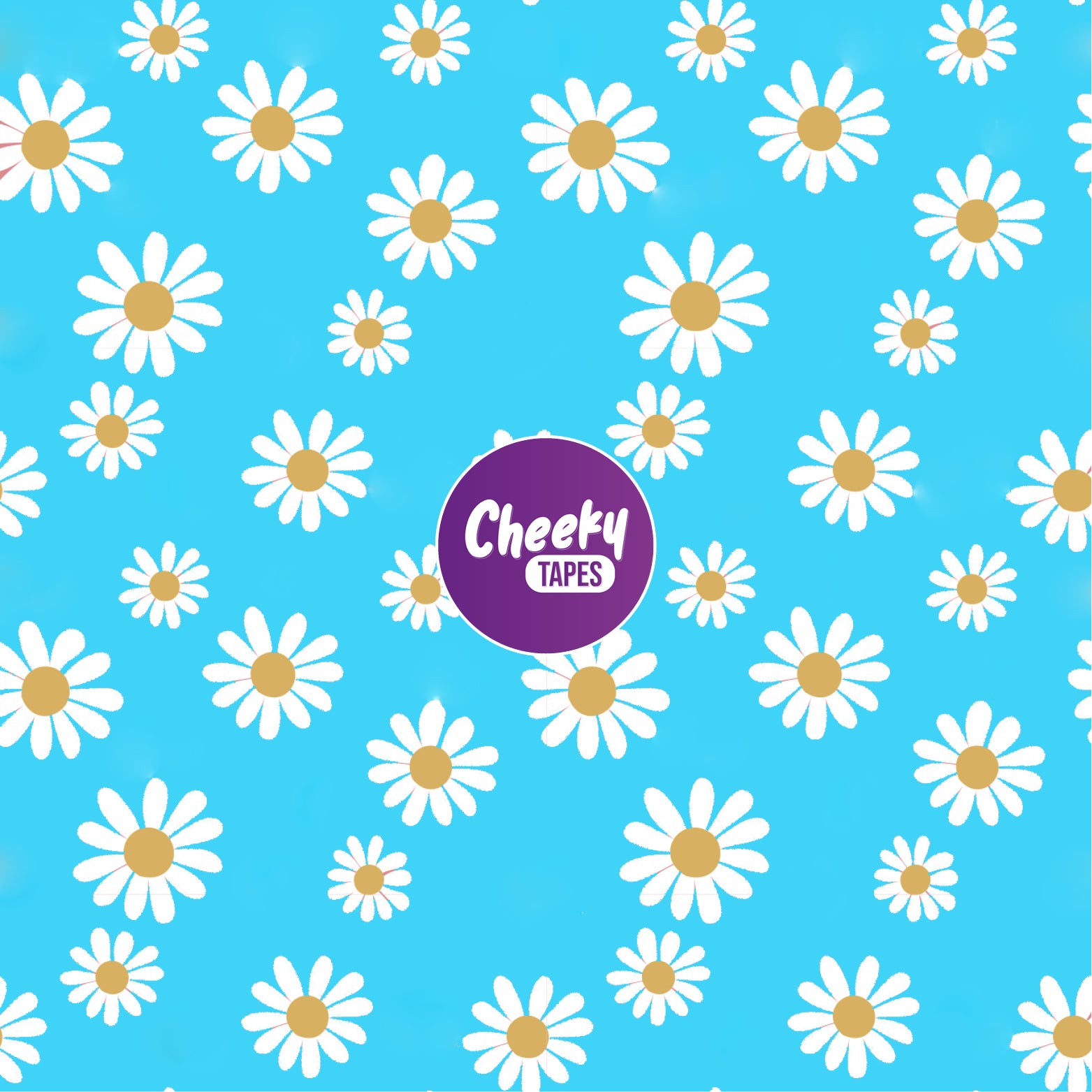 Bright Blue Daisies Tape image 0
