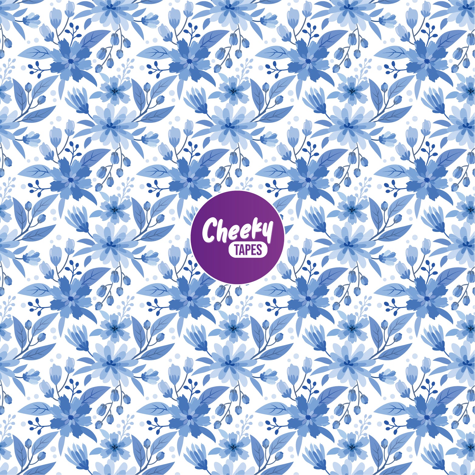 Blue Wildflowers Tape image 0