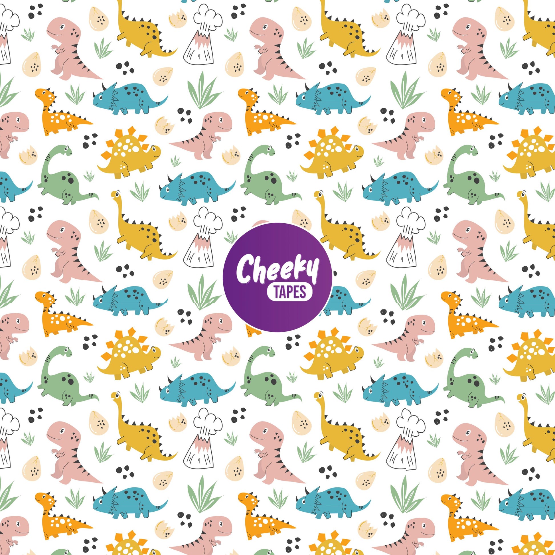 Multicoloured Dinosaurs Tape image 0