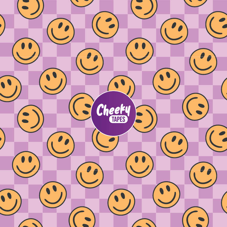 Purple Check Smiles Tape image 0