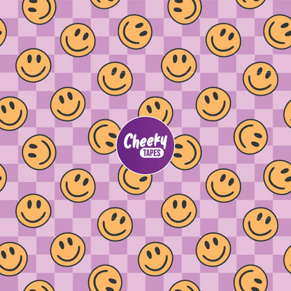 Purple Check Smiles Tape image 0
