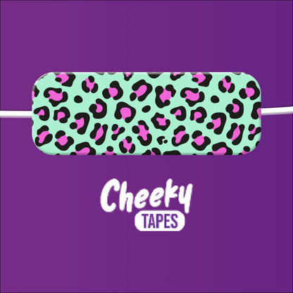 Green & Pink Leopard Print Tape image 1
