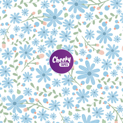 Blue Flowers Tape image 0