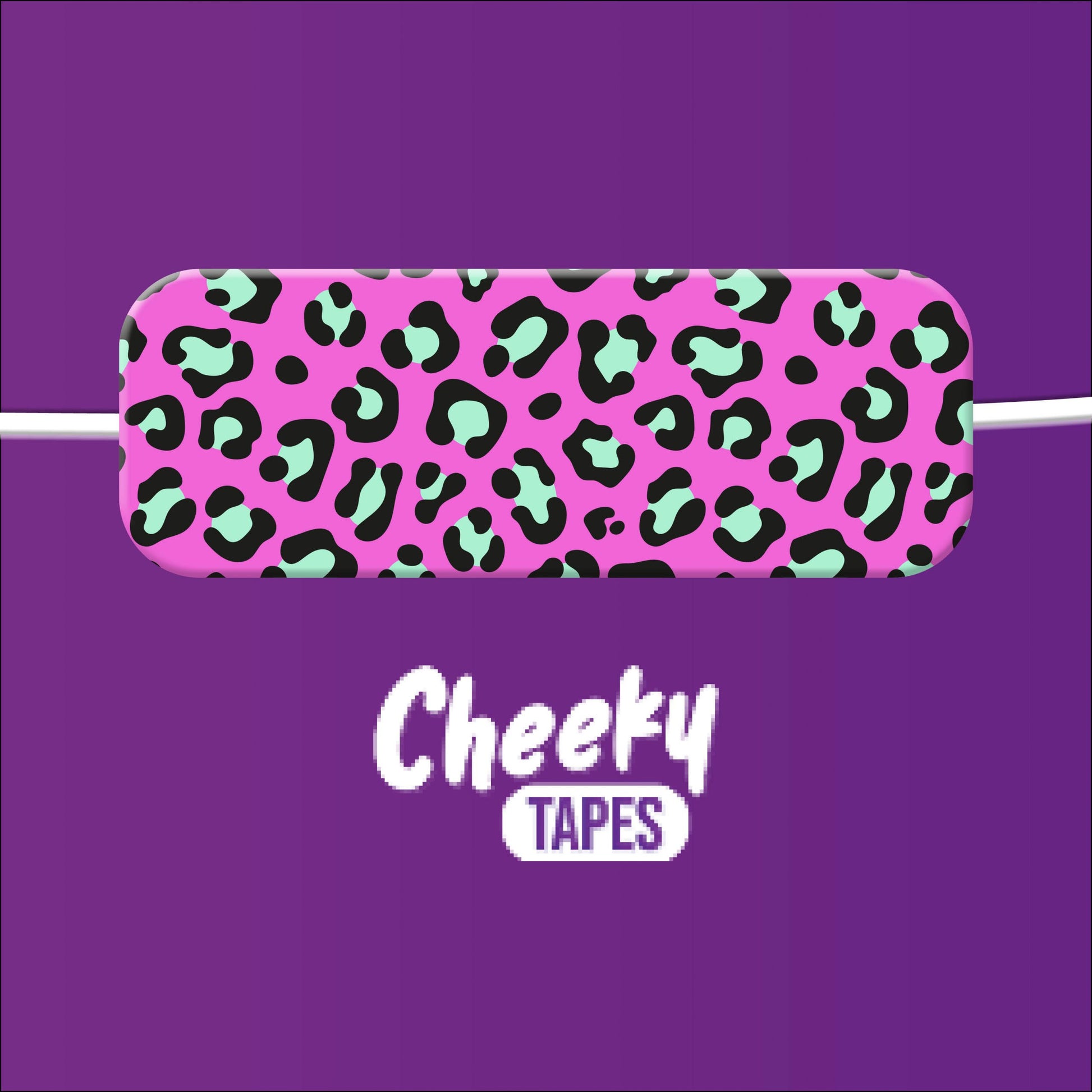 Pink & Green Leopard Print Tape image 1