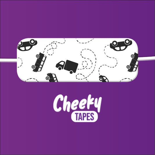 Black and White Cars Tape image 1