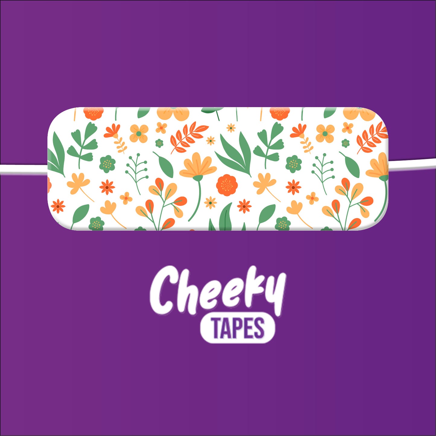 Orange Flowers Tape image 1