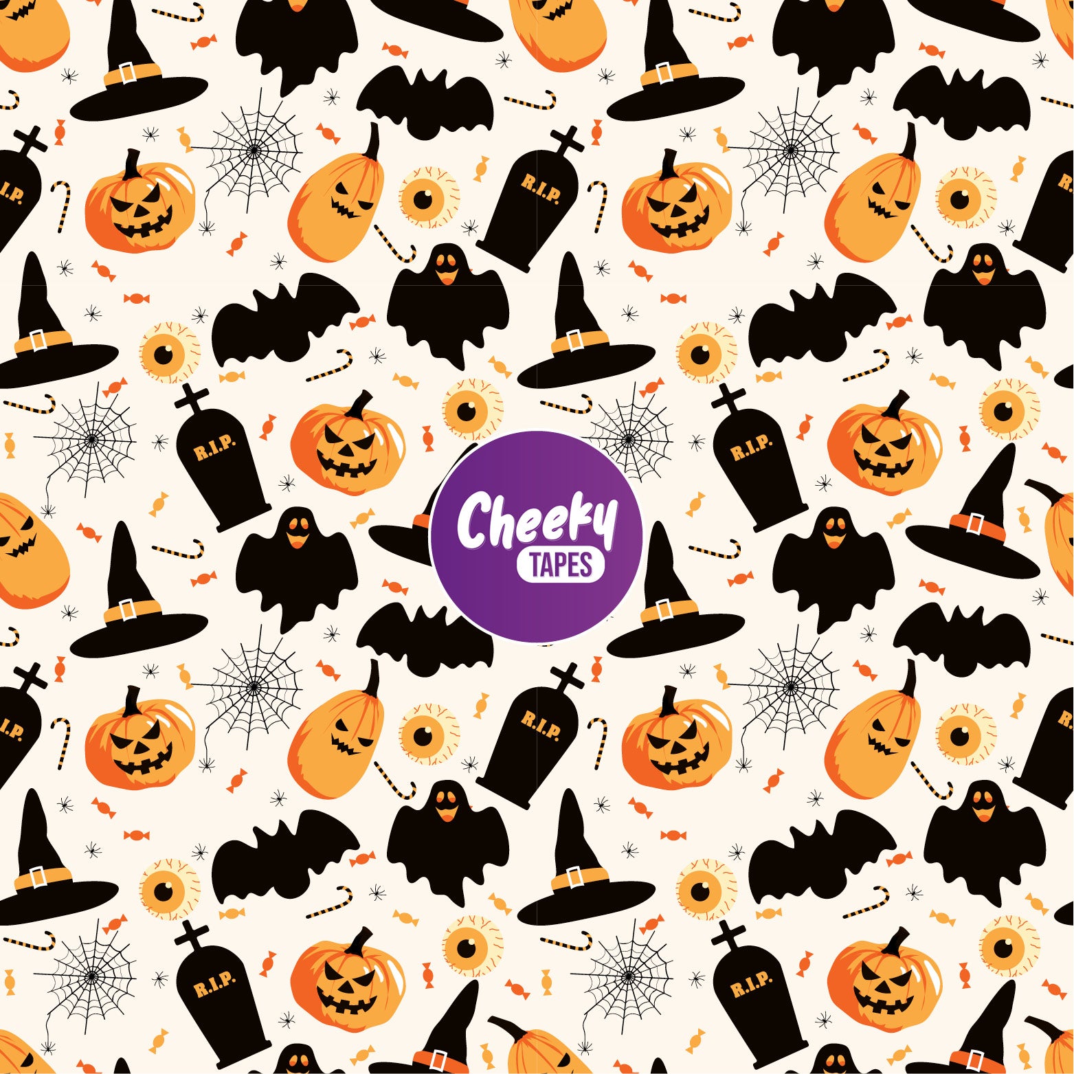 Pumpkins & Ghosts Halloween Tape image 0