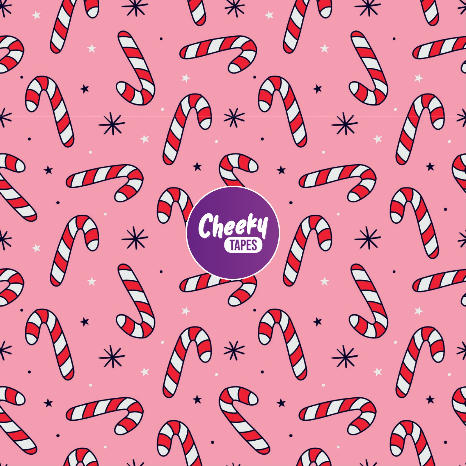 Pink Candy Canes Tape – Cheeky Tapes