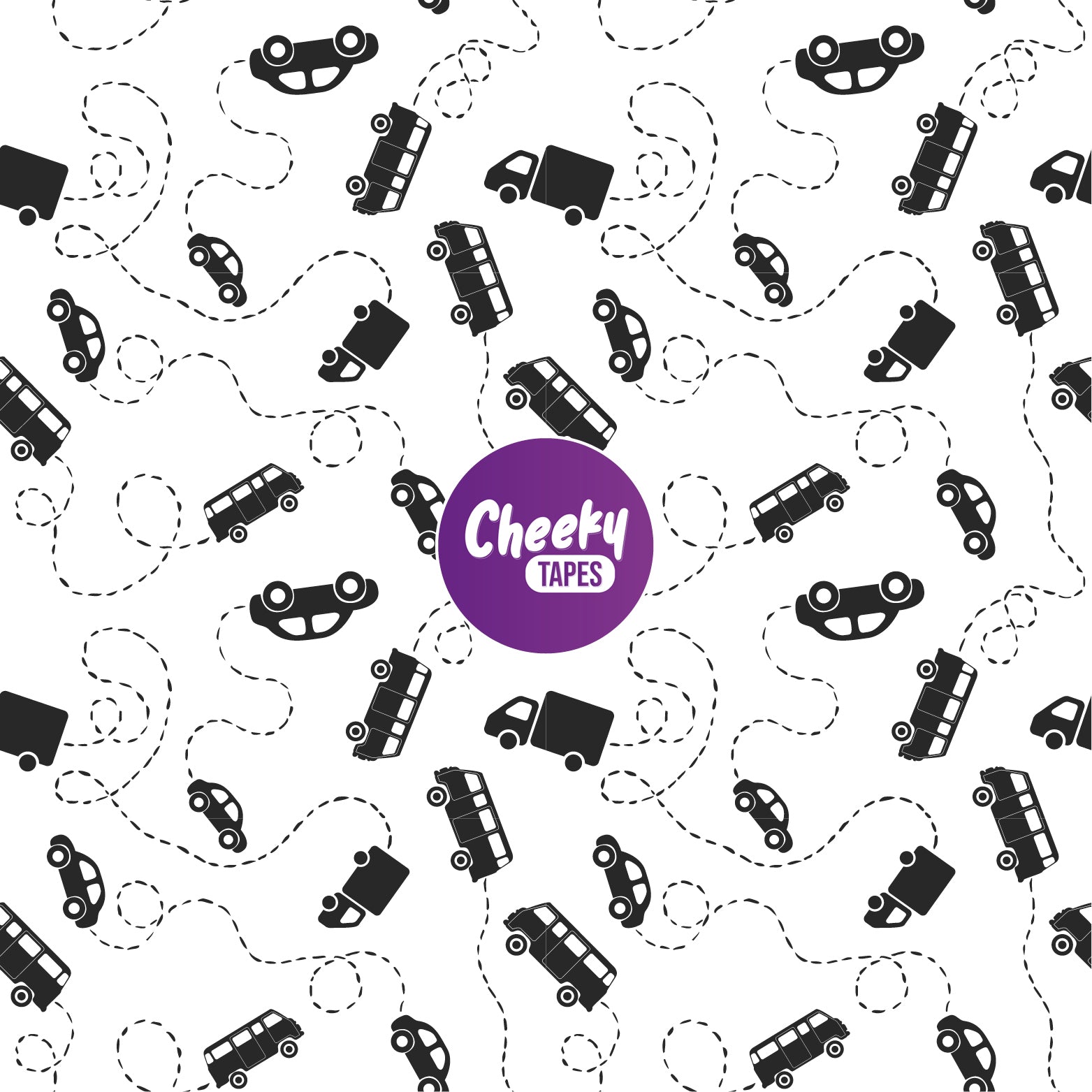 Black and White Cars Tape image 0