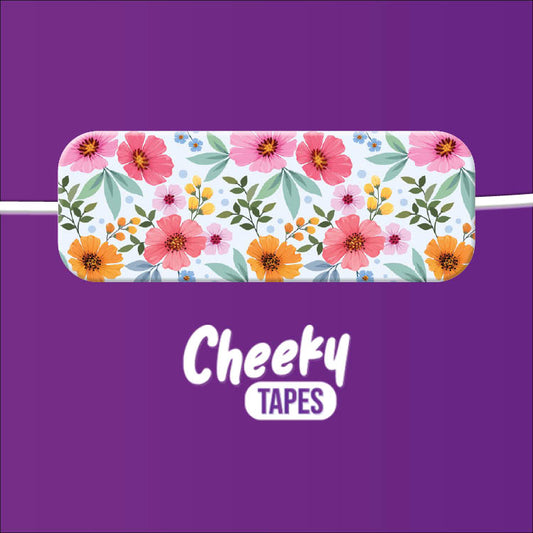 Pink and Orange Flowers Tape image 1