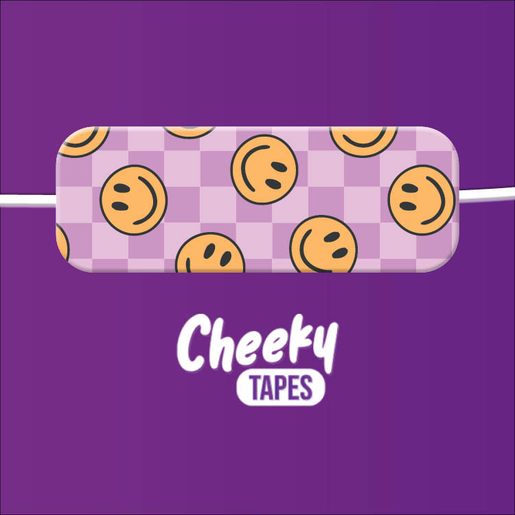 Purple Check Smiles Tape image 1