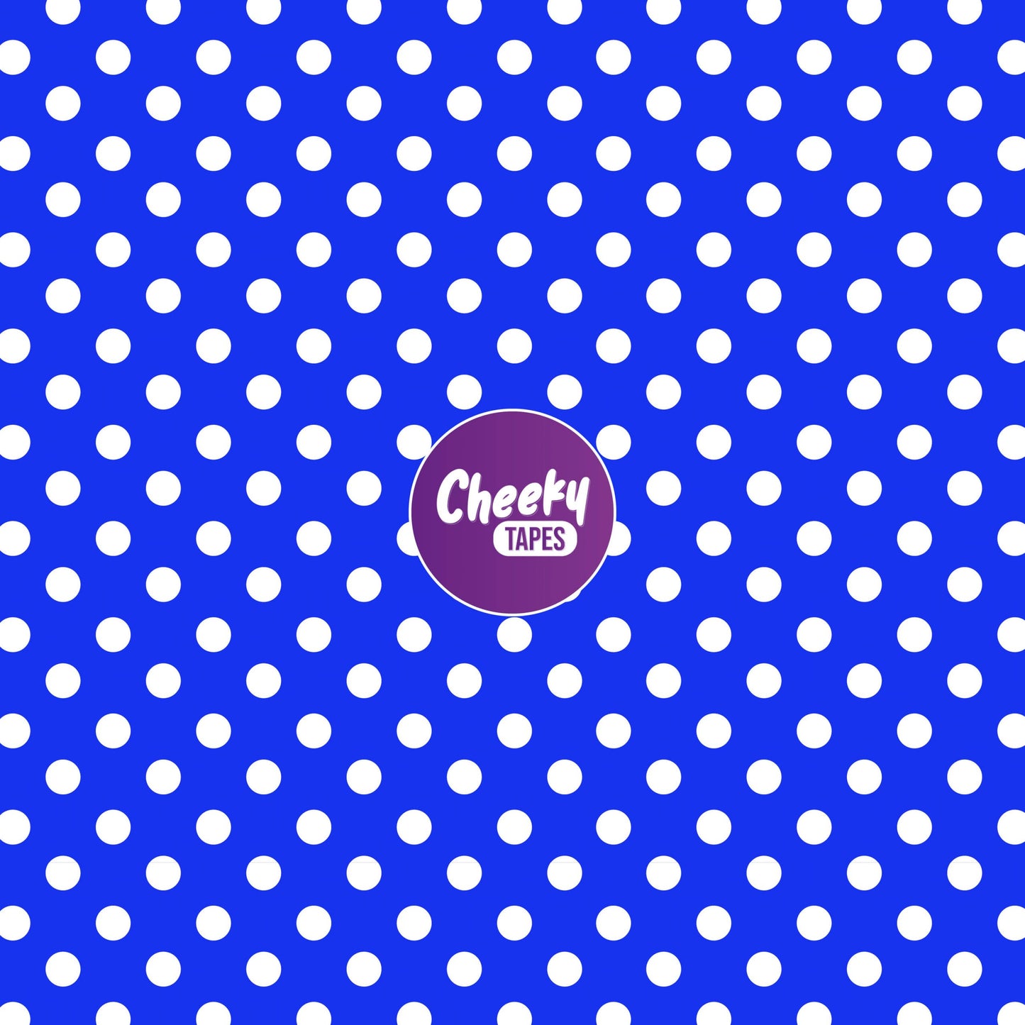 Custom Colour Polkadot Tape - Dark Blue image