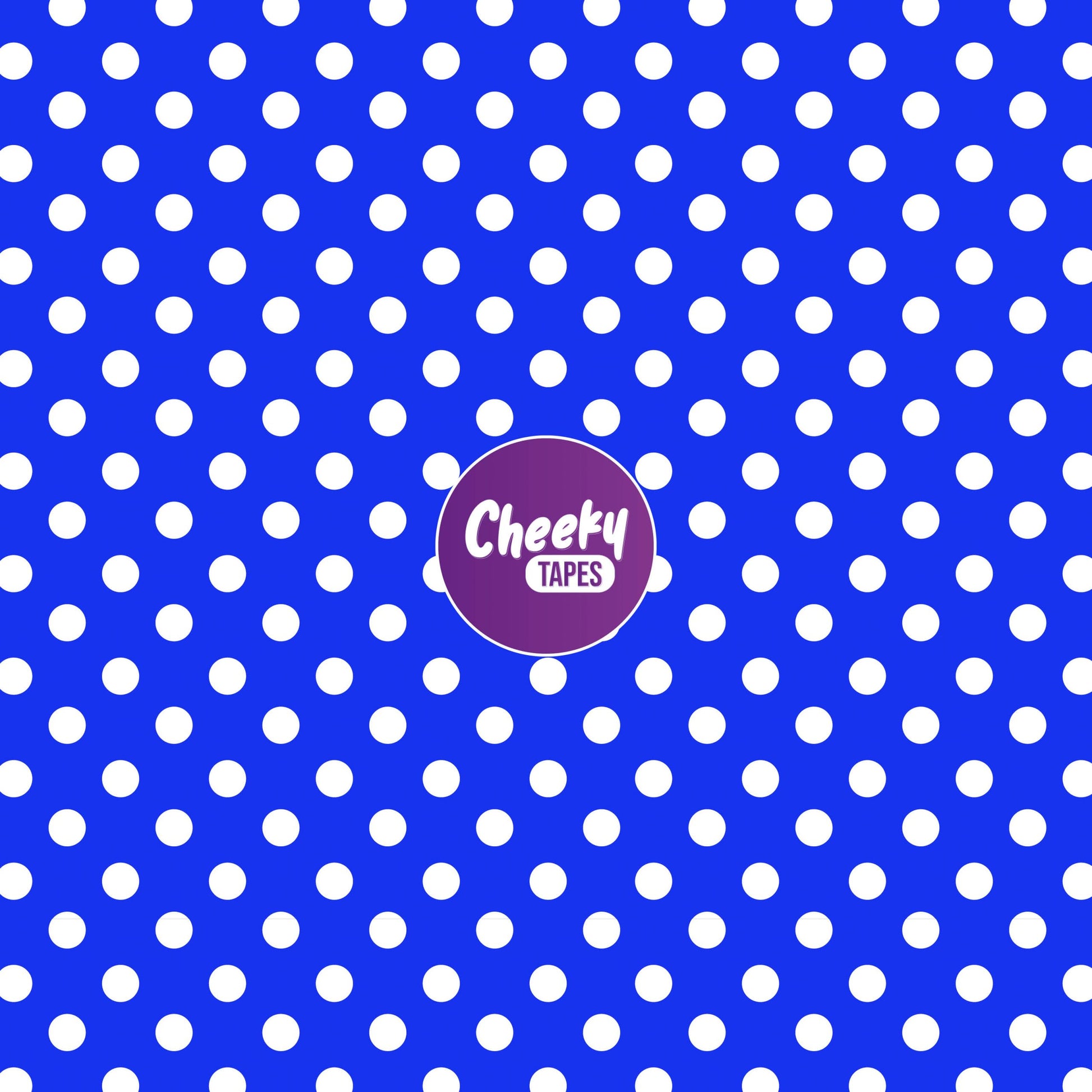 Custom Colour Polkadot Tape - Dark Blue image