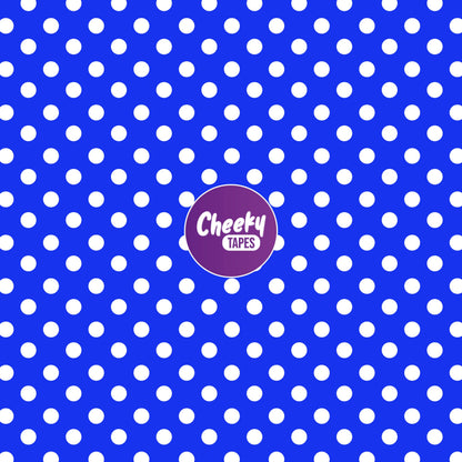 Custom Colour Polkadot Tape - Dark Blue image